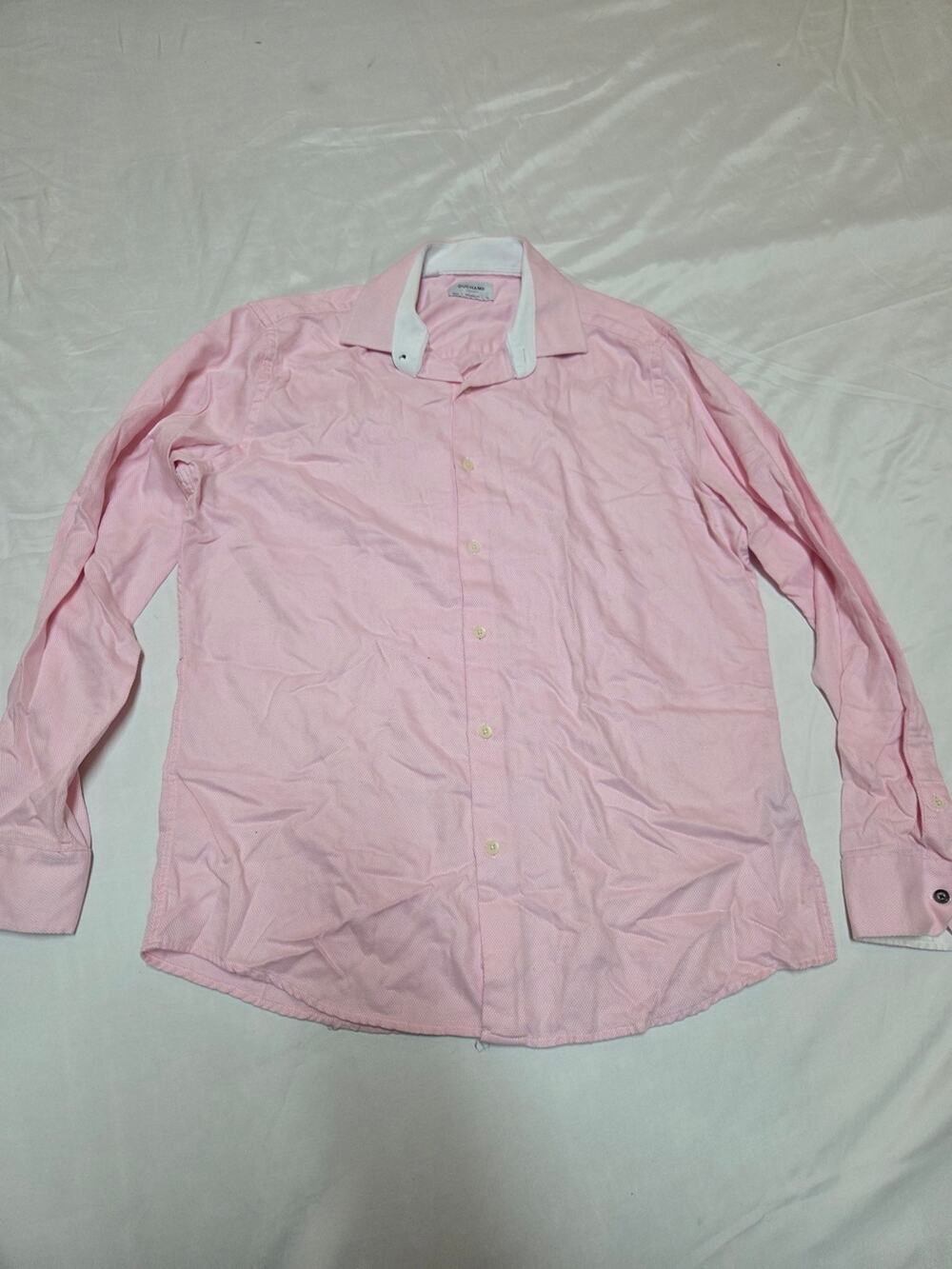 Duchamp Light Pink Dress Shirt with White Contrast Collar